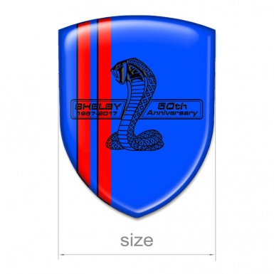 Ford Shelby Emblem Exterior Blue Base Red Lines Variant 