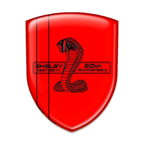 Ford Shelby Emblem Interior High End Red Plates Black Logo 