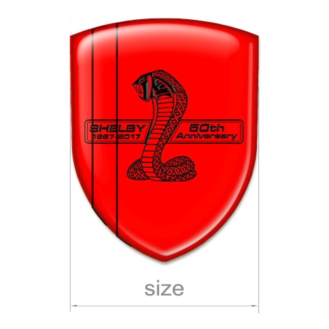 Ford Shelby Emblem Interior High End Red Plates Black Logo 