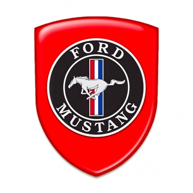Ford Mustang Emblem Interior Racing Edition Red Print Design 