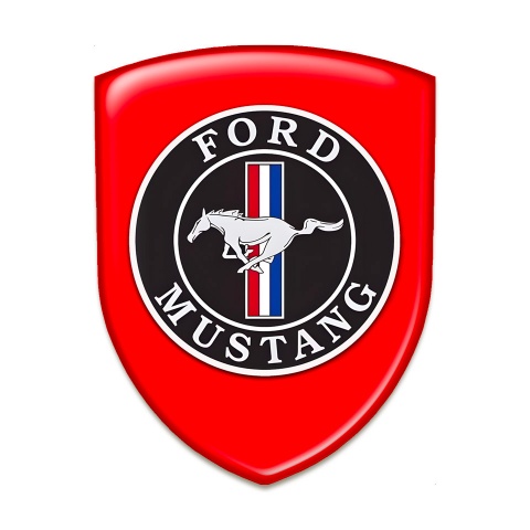 Ford Mustang Emblem Interior Racing Edition Red Print Design 