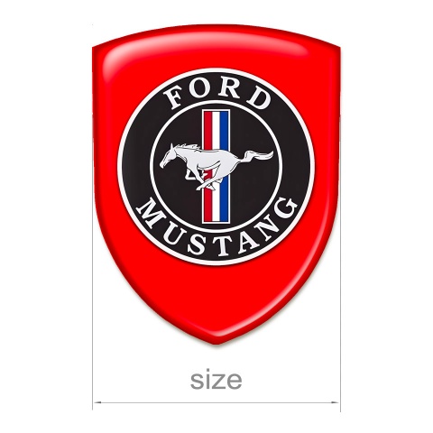 Ford Mustang Emblem Interior Racing Edition Red Print Design 