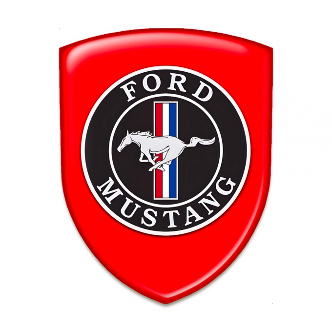 Ford Mustang Emblem Interior Racing Edition Red Print Design 