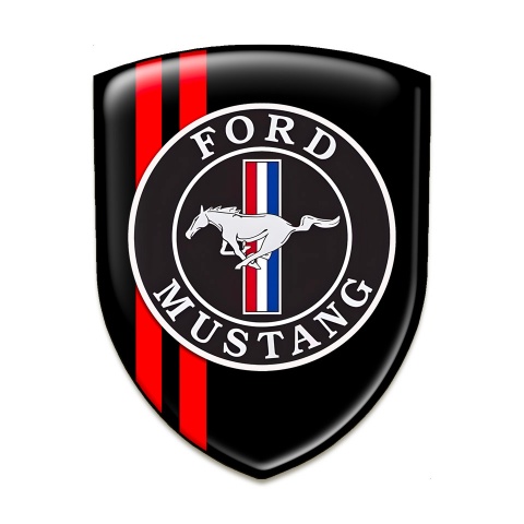 Ford Mustang Silicone Shield Black Print Red Lines Version 