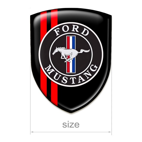 Ford Mustang Silicone Shield Black Print Red Lines Version 