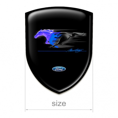 Ford Mustang Silicone Car Decal Badge Black Print New Logo Desig 