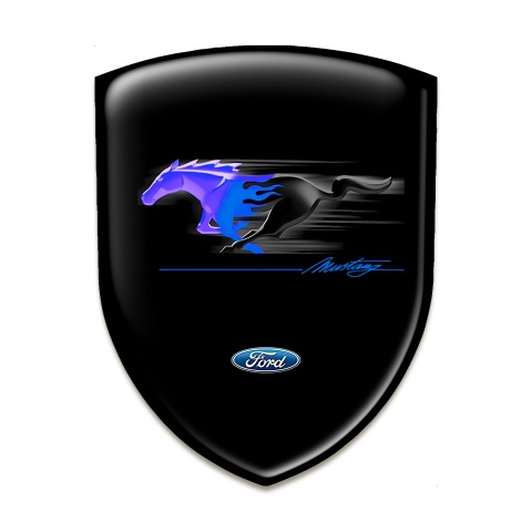 Ford Mustang Silicone Car Decal Badge Black Print New Logo Desig 