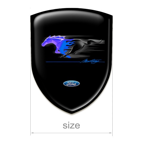 Ford Mustang Silicone Car Decal Badge Black Print New Logo Desig 