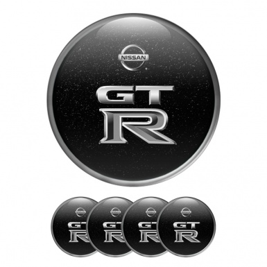Nissan GT R  Wheel Stickers Center Cap Grey Ring