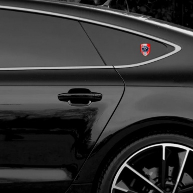 Ford Mustang Silicone Shield Red Print Grey Ribbons and Blue Logo Circle