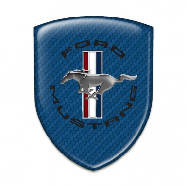 Ford Mustang 3D Gel Emblem navy Blue Carbon Classic Logo 