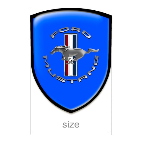 Ford Mustang Silicone Badge Blue Base Version 