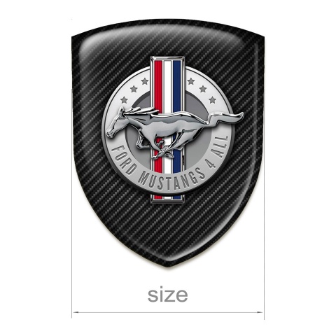 Ford Musatng Car Accessories Badge Dark Carbon Round Logo Style 