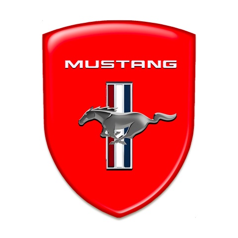 Ford Mustang Car Accessories Badge Red Edition