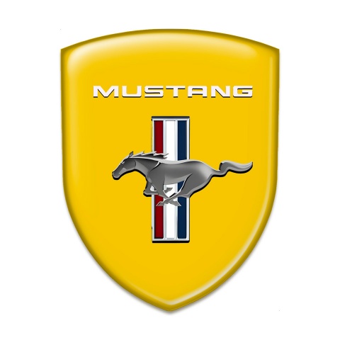 Ford Mustang Car Interior Badge Yellow Edition