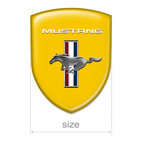 Ford Mustang Car Interior Badge Yellow Edition