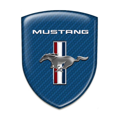 Ford Mustang Auto Emblem Racing Edition Navy Blue Carbon Edition 