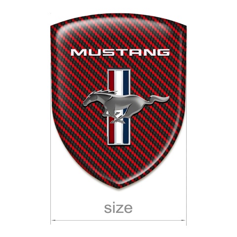 Ford Mustang Logo Emblem High End Red Carbon Edition 