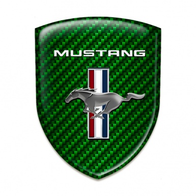 Ford Mustang Tuning Emblem High Quality Green Carbon Edition 