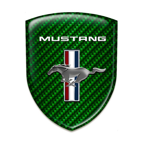 Ford Mustang Tuning Emblem High Quality Green Carbon Edition 