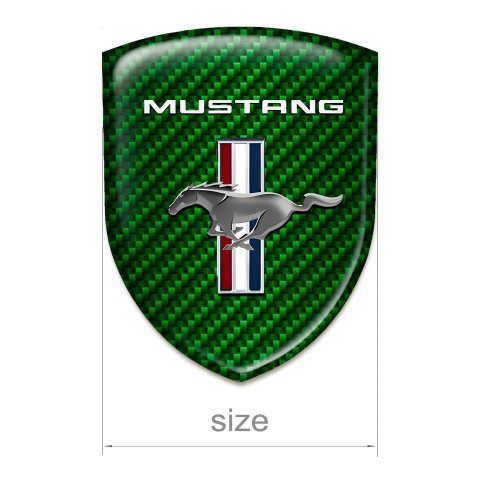 Ford Mustang Tuning Emblem High Quality Green Carbon Edition 