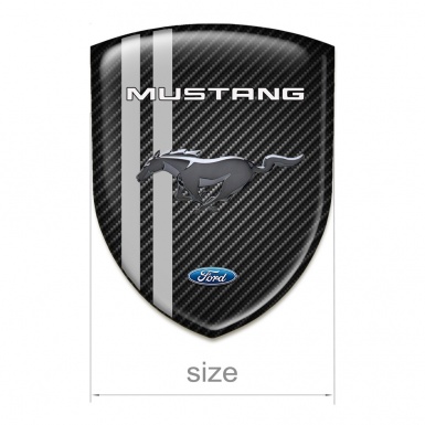 Ford Mustang Tuning Emblem Black Carbon Grey Lines Variant 