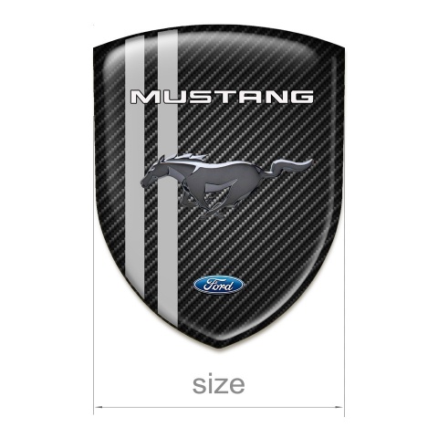 Ford Mustang Tuning Emblem Black Carbon Grey Lines Variant 