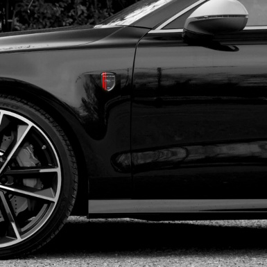 Ford Mustang Car Accessories Badge Black Carbon Red Lines Variant