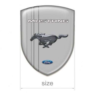 Ford Mustang Auto Emblem Grey Base Grey Lines Style 