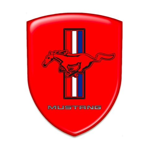 Ford Mustang 3D Gel Emblem Red Style 