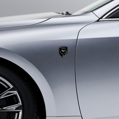 Ford Mustang Self Adhesive Car logo Emblem Black Base Silver Logo 