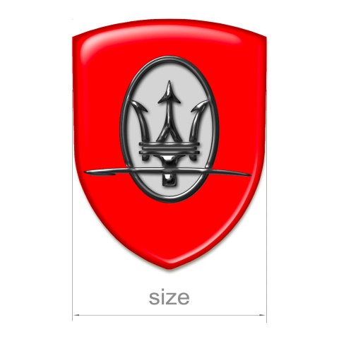 Maserati Emblem Interior Red Warp Grey Logo Design 