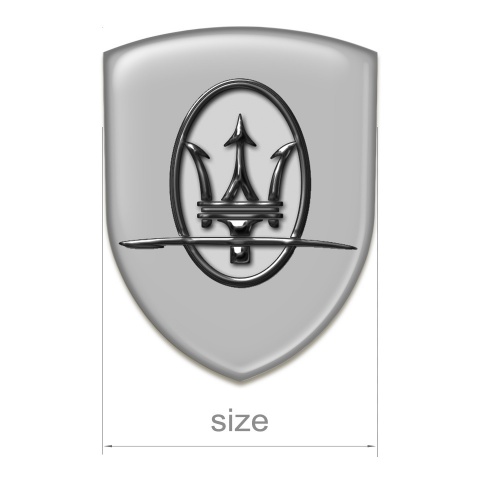 Maserati Tuning Emblem High Quality Grey Print 