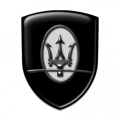 Maserati Car Accessories Badge Black Print 