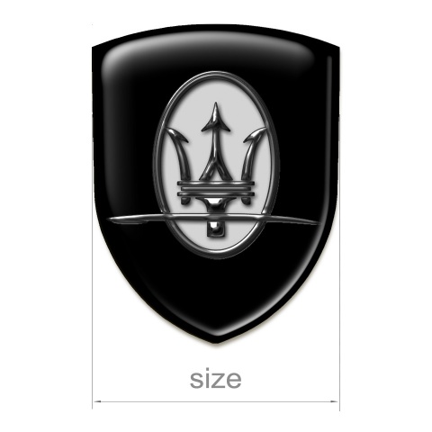 Maserati Car Accessories Badge Black Print 