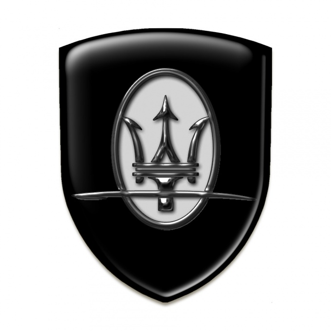 Maserati Car Accessories Badge Black Print 
