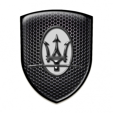 Maserati Car Interior Badge High End Perforated Steel Design 