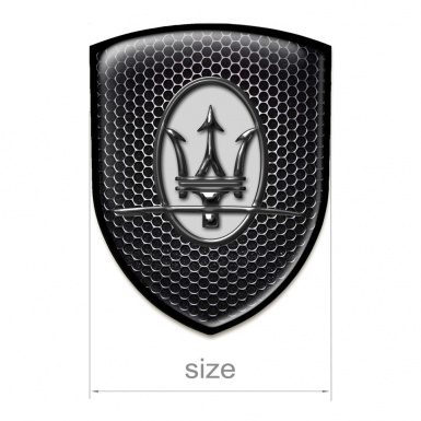 Maserati Car Interior Badge High End Perforated Steel Design 