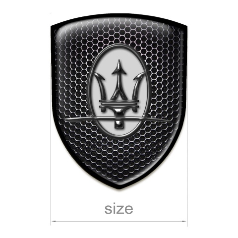 Maserati Car Interior Badge High End Perforated Steel Design 