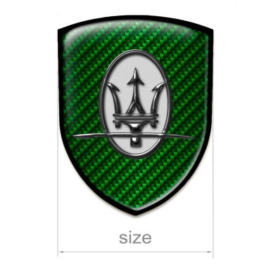 Maserati Silicone Badge Premium Quality Green Carbon Edition 