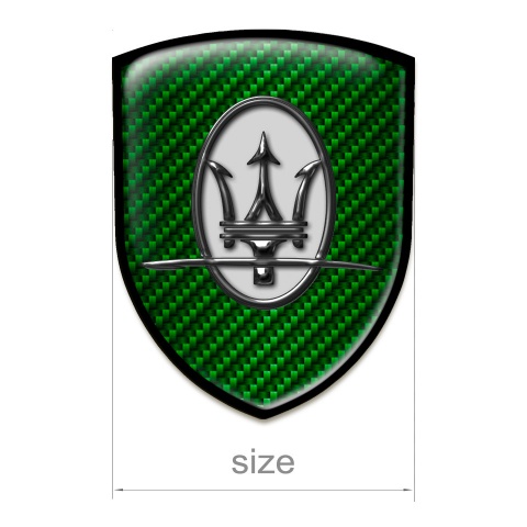 Maserati Silicone Badge Premium Quality Green Carbon Edition 