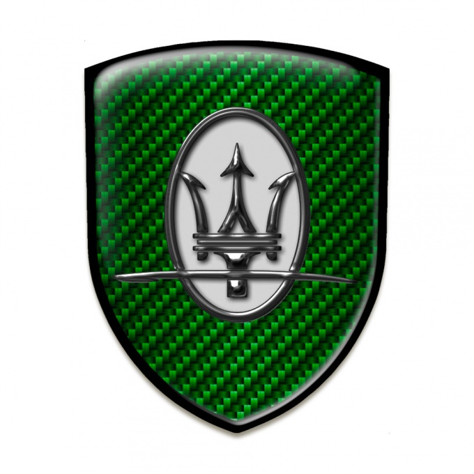 Maserati Silicone Badge Premium Quality Green Carbon Edition 