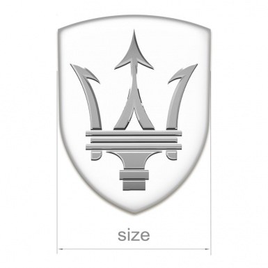 Maserati Logo Emblem White Base Big Logo Design