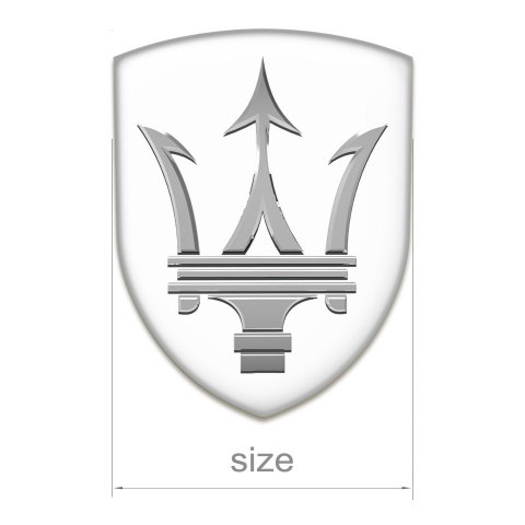 Maserati Logo Emblem White Base Big Logo Design