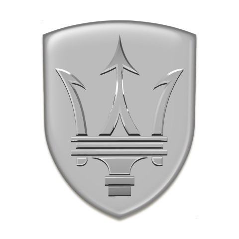 Maserati Silicone Emblem Grey Base with Big Logo 
