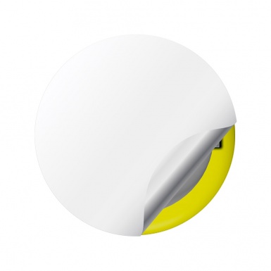 Nissan Wheel Stickers Center Cap Grey Yellow Ring