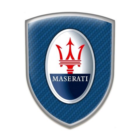 Maserati Emblem Interior Navy Blue Carbon Grey Contour Style 