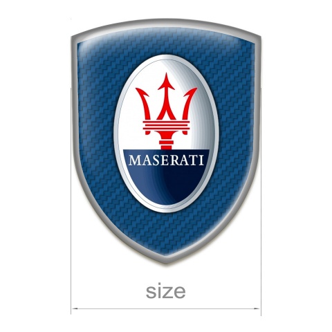 Maserati Emblem Interior Navy Blue Carbon Grey Contour Style 