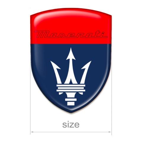 Maserati Car Interior Badge Red Blue Design 