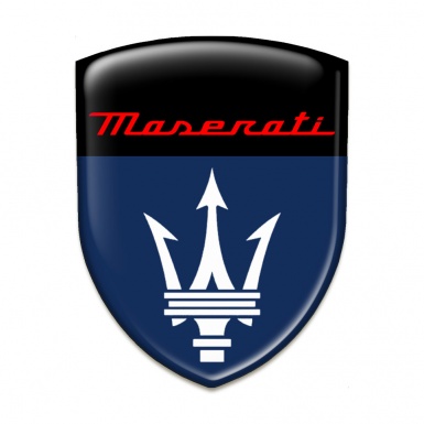 Maserati Silicone Badge High End Blue Black Design 